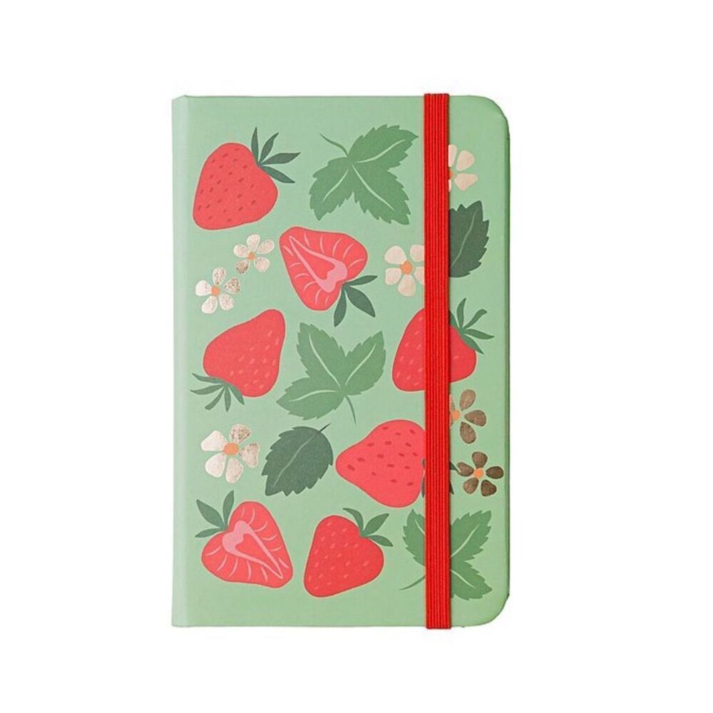 New Strawberries Small Hardcover Journal